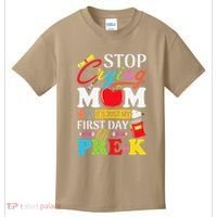 Stop Crying Mom Its My First Day Of PreK Back To School Kids T-Shirt thumb 0