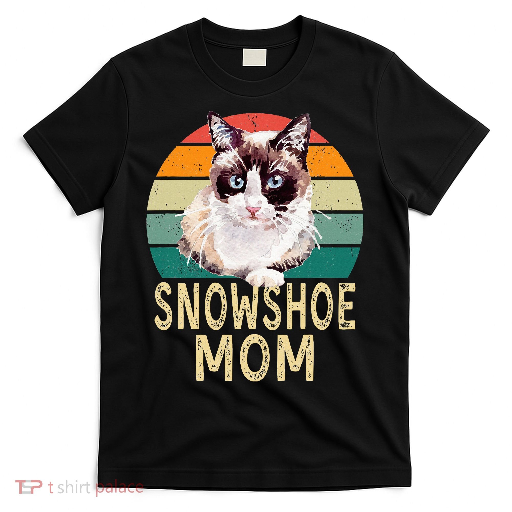 Snowshoe Cat Mom Retro Vintage Funny I Love My Cat T-Shirt