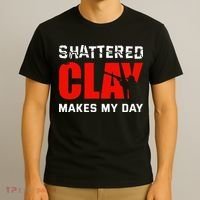 Shattered Clay Makes My Day Trap Skeet Shooting Clay Pigeon T-Shirt thumb 3