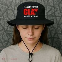Shattered Clay Makes My Day Trap Skeet Shooting Clay Pigeon Bucket Hat thumb 3