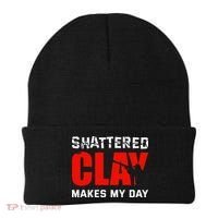 Shattered Clay Makes My Day Trap Skeet Shooting Clay Pigeon Beanie thumb 0