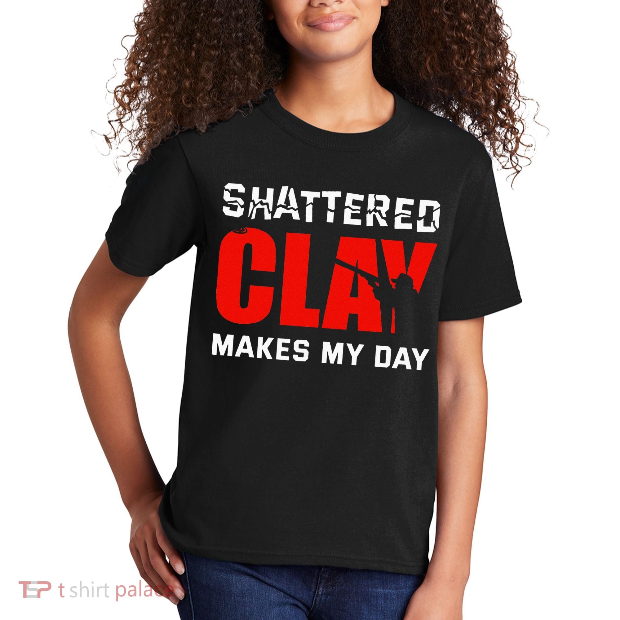 Shattered Clay Makes My Day Trap Skeet Shooting Clay Pigeon Kids T-Shirt