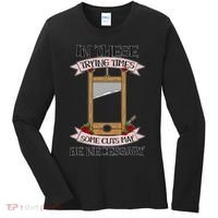 Some Cuts May Be Necessary Eat The Rich Political Protest Women's Long Sleeve Shirt thumb 0