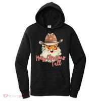 Santa Claus Merry Christmas Y'all Western Country Cowboy Women's Hoodie thumb 0