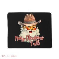 Santa Claus Merry Christmas Y'all Western Country Cowboy Mousepad thumb 0