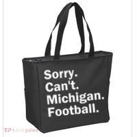 Sorry Cant Michigan Football Tote Bag thumb 2
