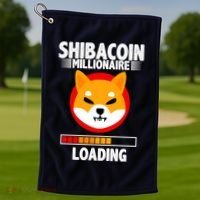 Shiba Coin Millionaire Loading Golf Towel thumb 1