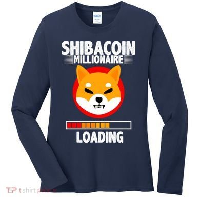 Shiba Coin Millionaire Loading Women's Long Sleeve Shirt