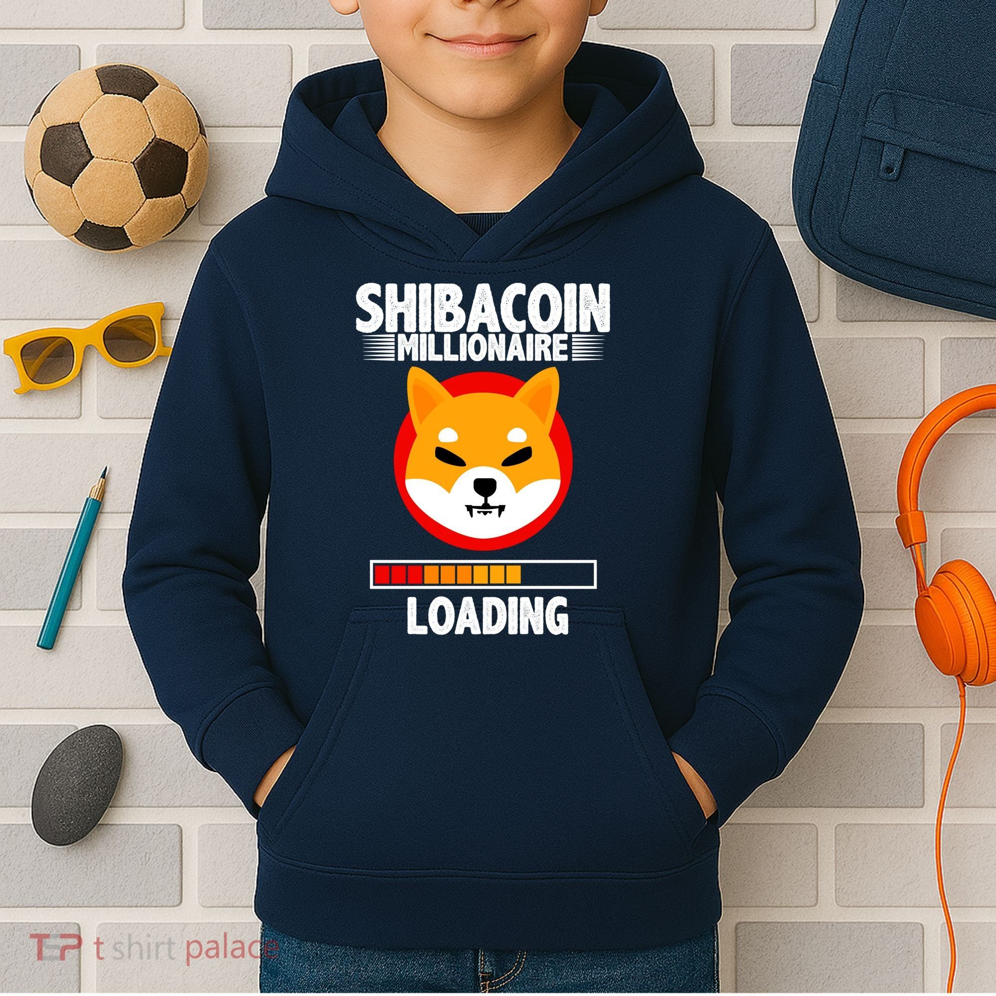 Shiba Coin Millionaire Loading Kids Hoodie