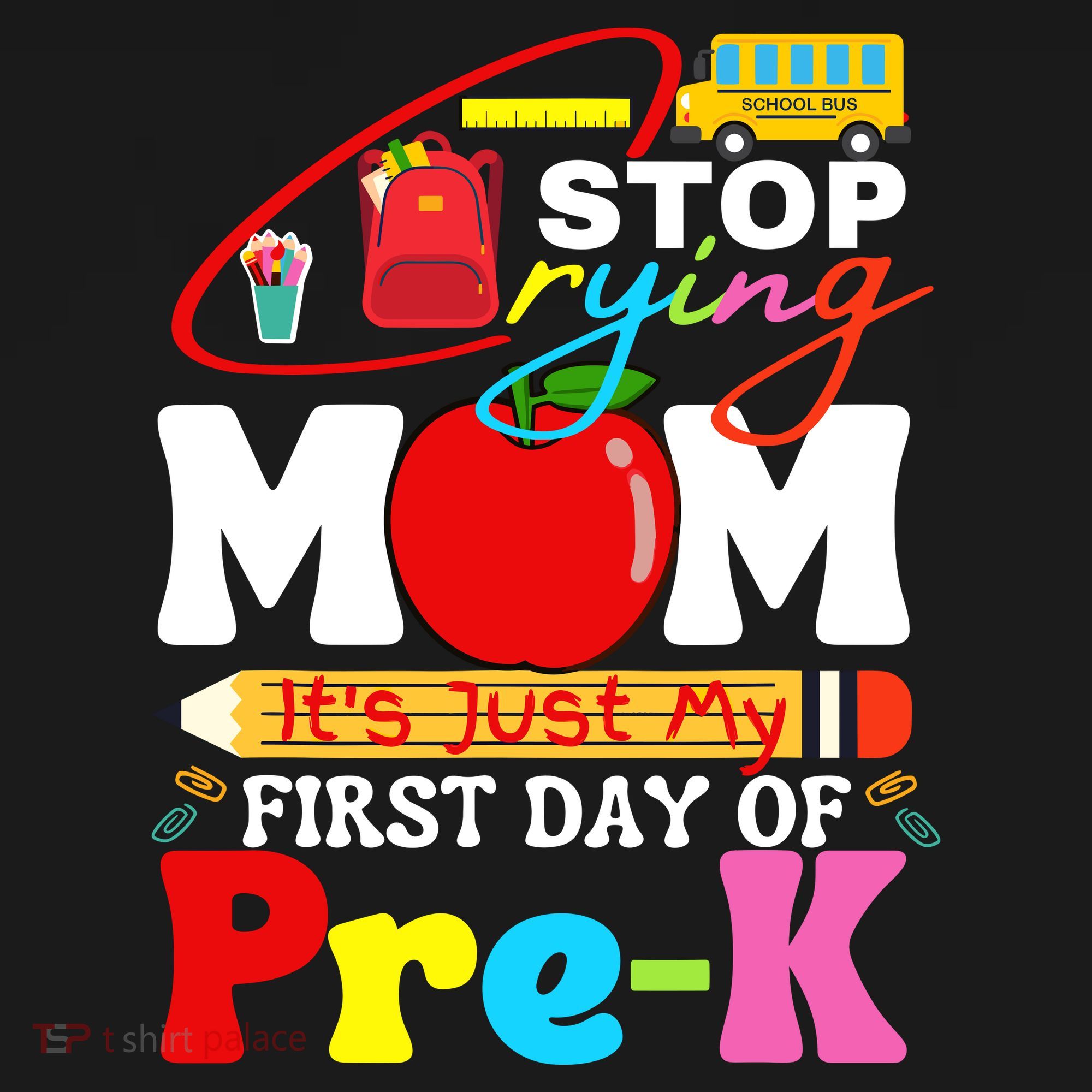 Stop Crying Mom Its My First Day Of Pre K Back To School Women's Hoodie