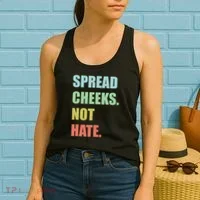 Spread Cheeks. Not Hate. Women's Tank Top thumb 2