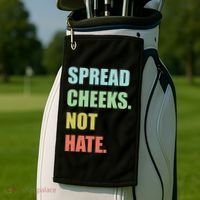 Spread Cheeks. Not Hate. Golf Towel thumb 2