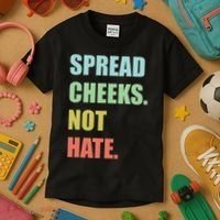 Spread Cheeks. Not Hate. Kids T-Shirt thumb 3