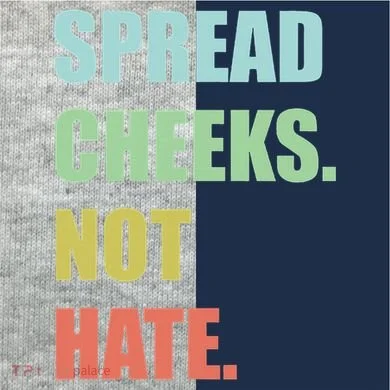 Spread Cheeks. Not Hate. Kids Colorblock Raglan Jersey
