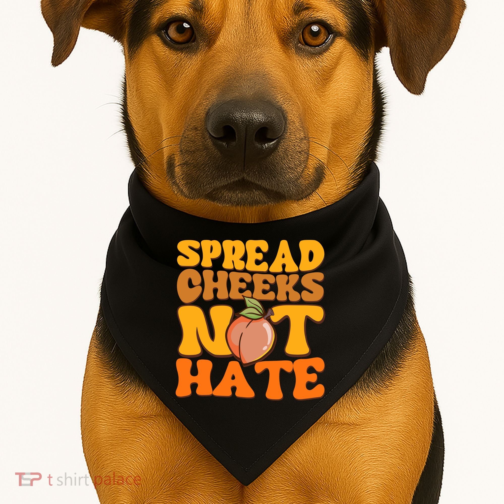 Spread Cheeks Not Hate Fitness Workout Funny Gym USA-Made Doggie Bandana