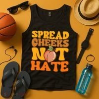 Spread Cheeks Not Hate Fitness Workout Funny Gym Tank Top thumb 4
