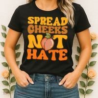 Spread Cheeks Not Hate Fitness Workout Funny Gym Women's T-Shirt thumb 2