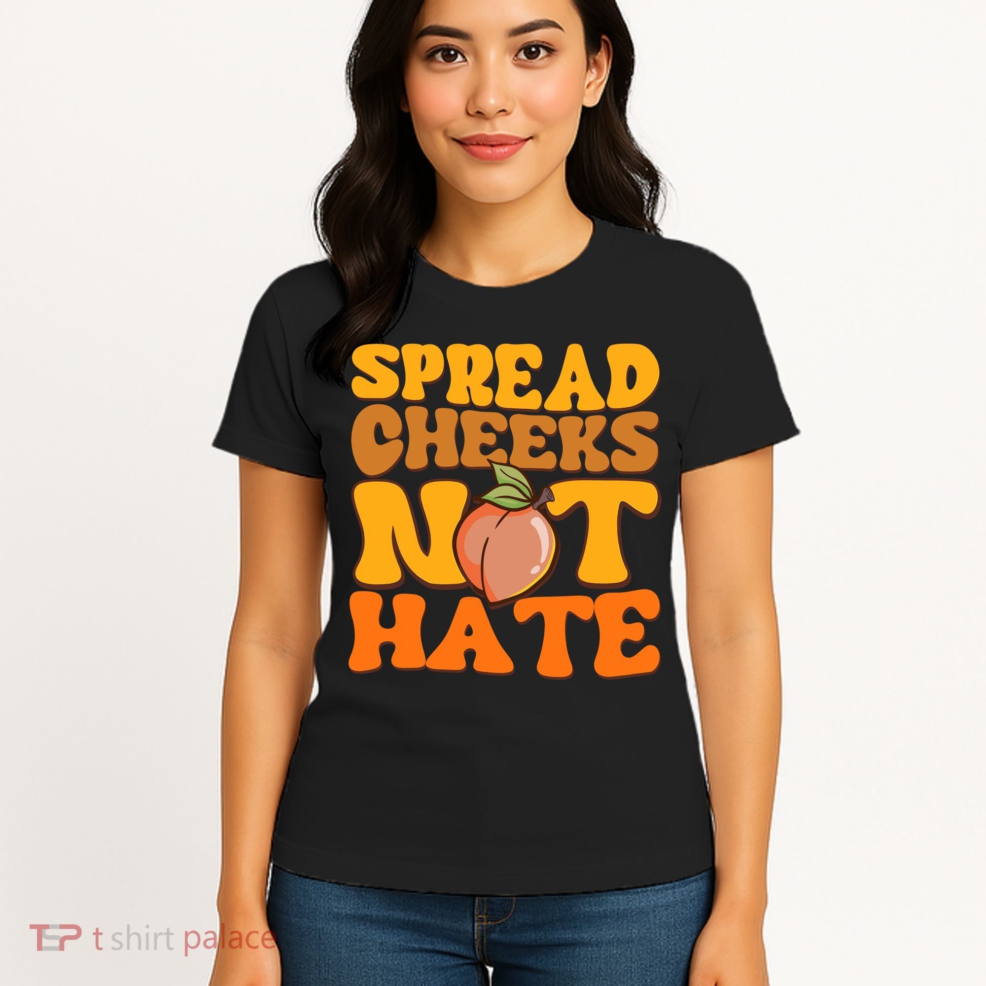 Spread Cheeks Not Hate Fitness Workout Funny Gym Women's T-Shirt