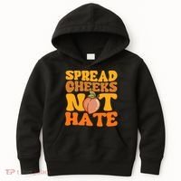 Spread Cheeks Not Hate Fitness Workout Funny Gym Kids Hoodie thumb 0