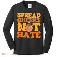 Spread Cheeks Not Hate Fitness Workout Funny Gym Kids Long Sleeve Shirt thumb 0
