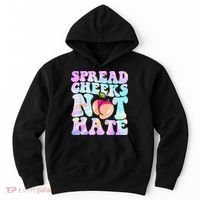 Spread Cheeks Not Hate Fitness Workout Funny Gym Hoodie thumb 0