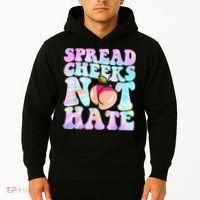 Spread Cheeks Not Hate Fitness Workout Funny Gym Hoodie thumb 2