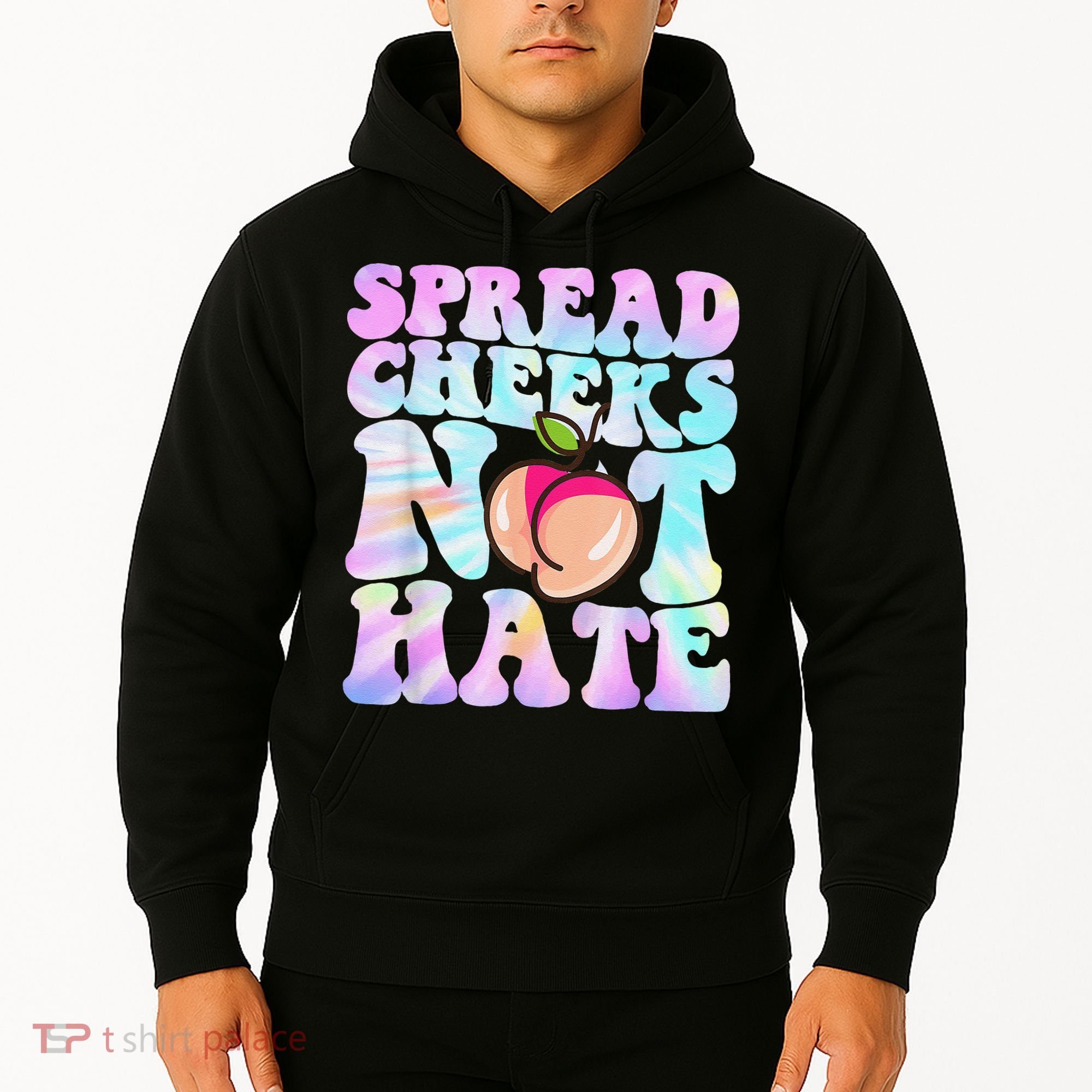 Spread Cheeks Not Hate Fitness Workout Funny Gym Hoodie