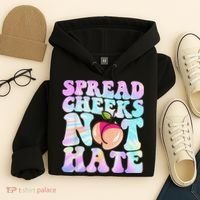 Spread Cheeks Not Hate Fitness Workout Funny Gym Hoodie thumb 4