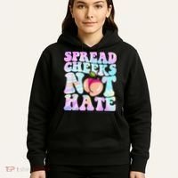 Spread Cheeks Not Hate Fitness Workout Funny Gym Hoodie thumb 5