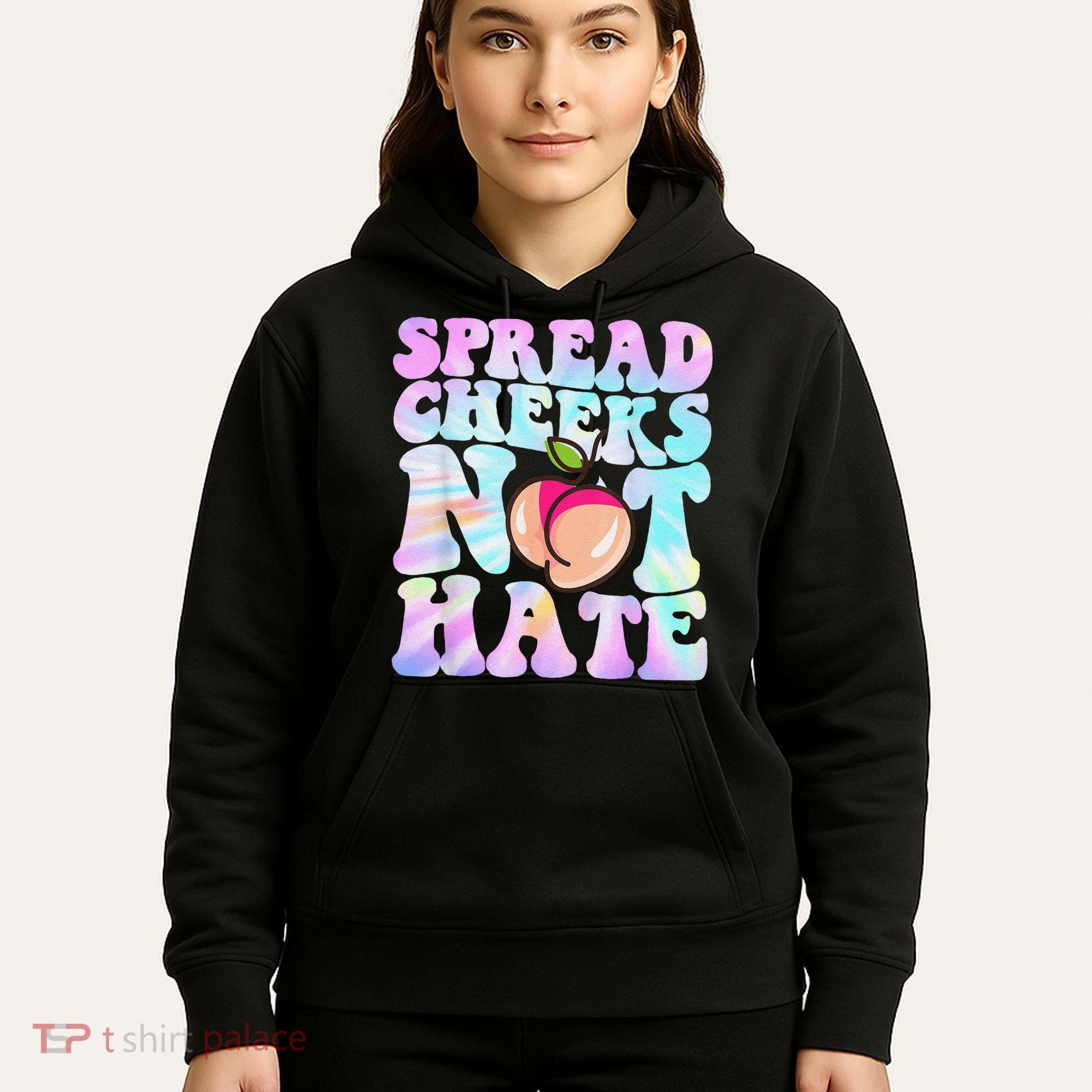 Spread Cheeks Not Hate Fitness Workout Funny Gym Hoodie