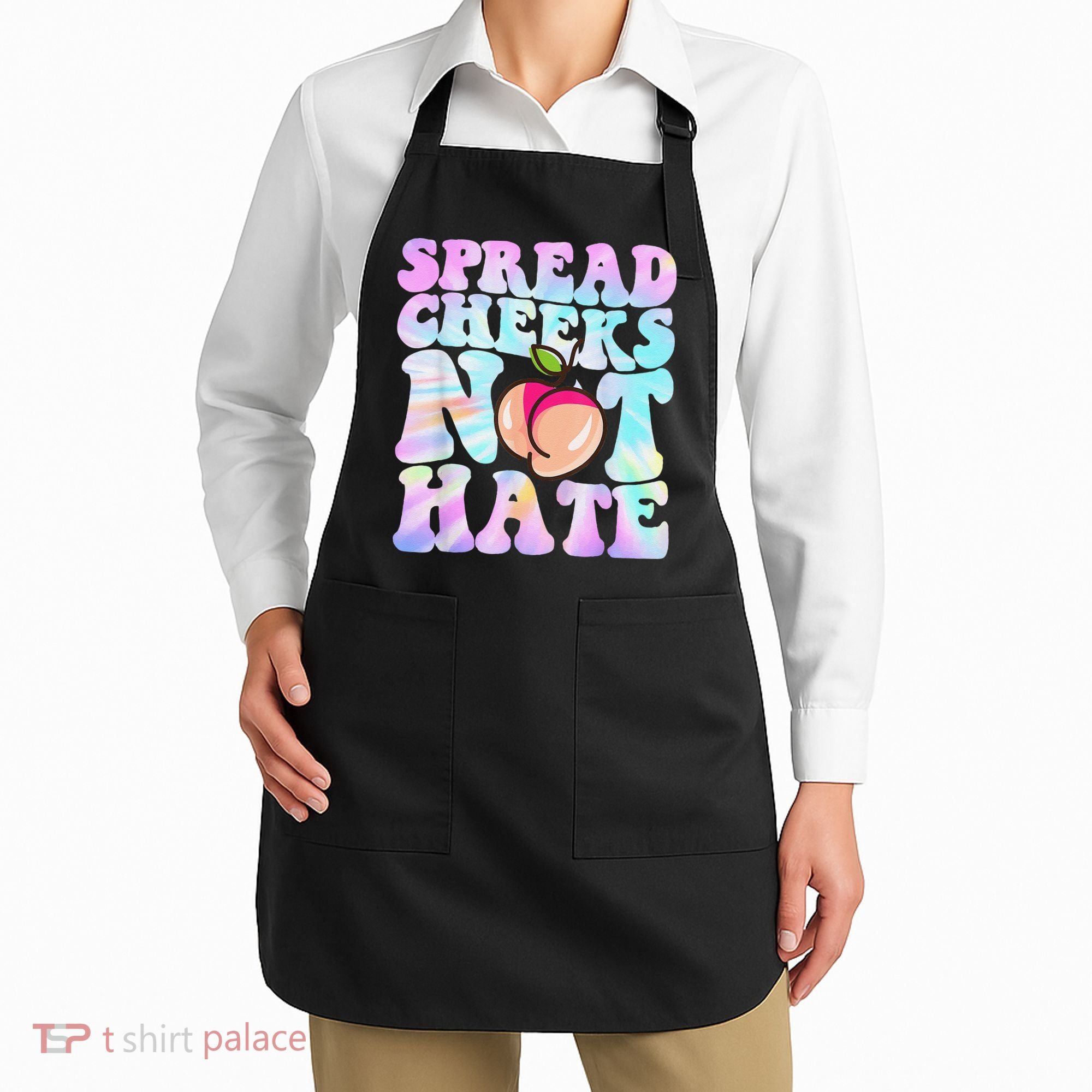 Spread Cheeks Not Hate Fitness Workout Funny Gym Apron