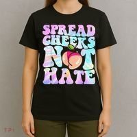 Spread Cheeks Not Hate Fitness Workout Funny Gym T-Shirt thumb 4