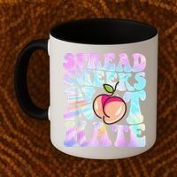 Spread Cheeks Not Hate Fitness Workout Funny Gym Coffee Mug thumb 2