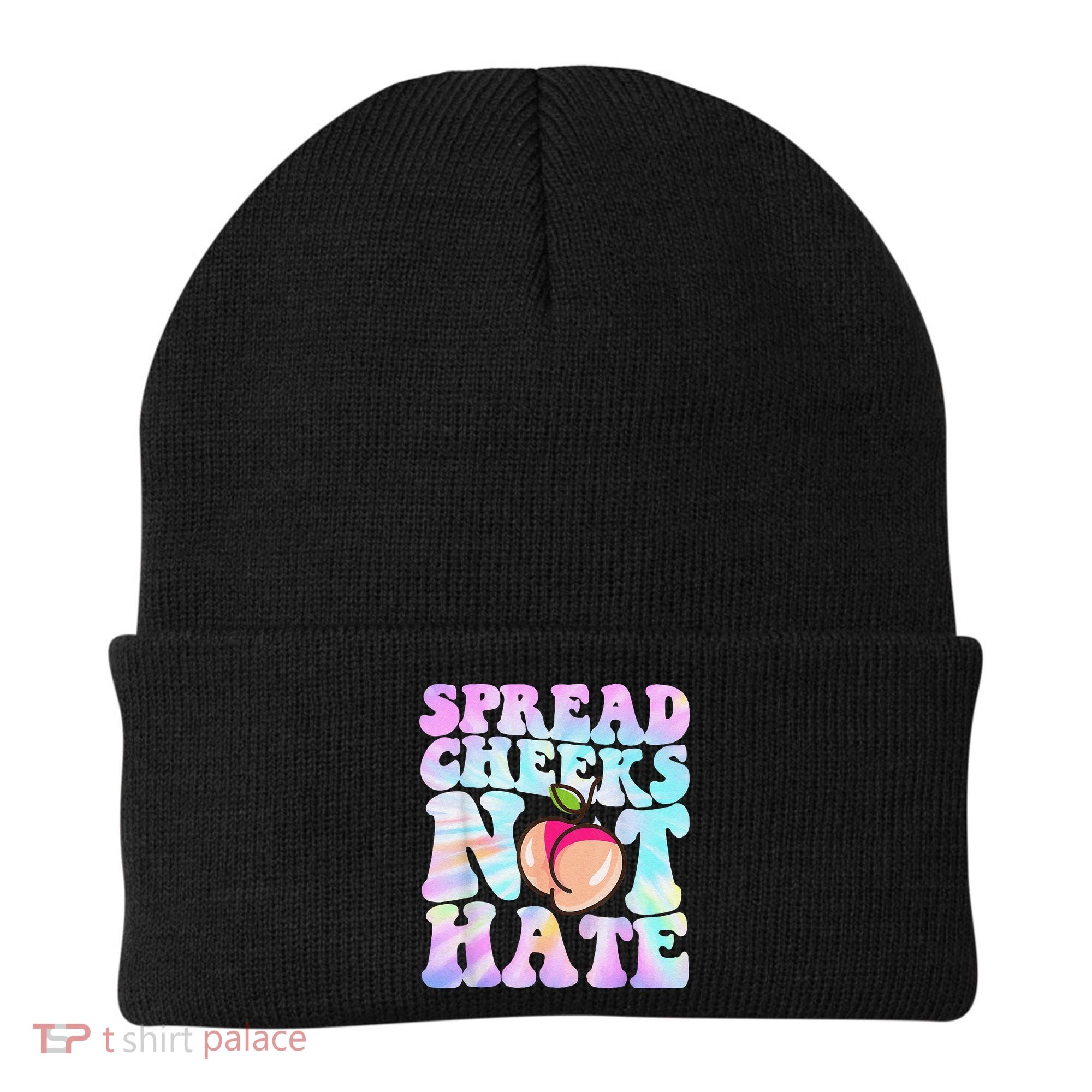 Spread Cheeks Not Hate Fitness Workout Funny Gym Beanie
