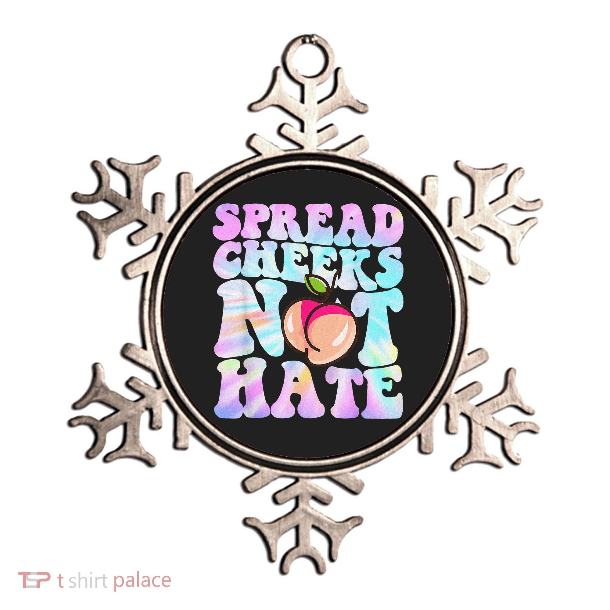Spread Cheeks Not Hate Fitness Workout Funny Gym Ornament