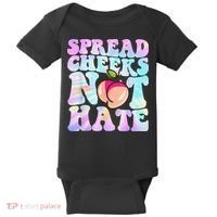 Spread Cheeks Not Hate Fitness Workout Funny Gym Baby Bodysuit thumb 0