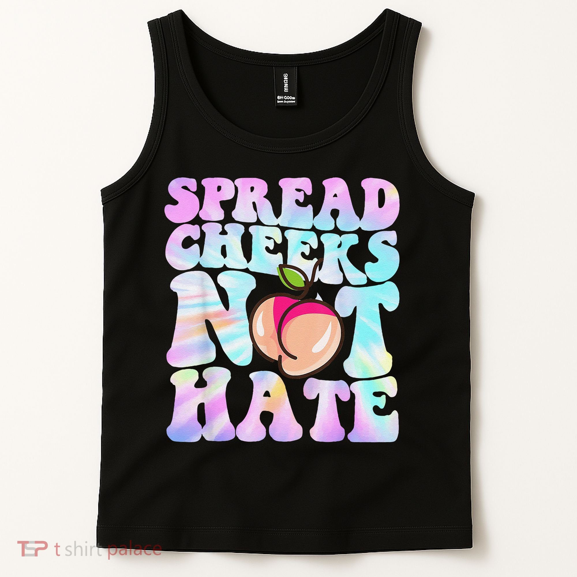 Spread Cheeks Not Hate Fitness Workout Funny Gym Tank Top