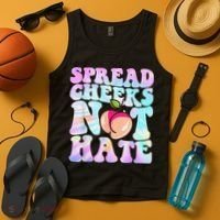 Spread Cheeks Not Hate Fitness Workout Funny Gym Tank Top thumb 4