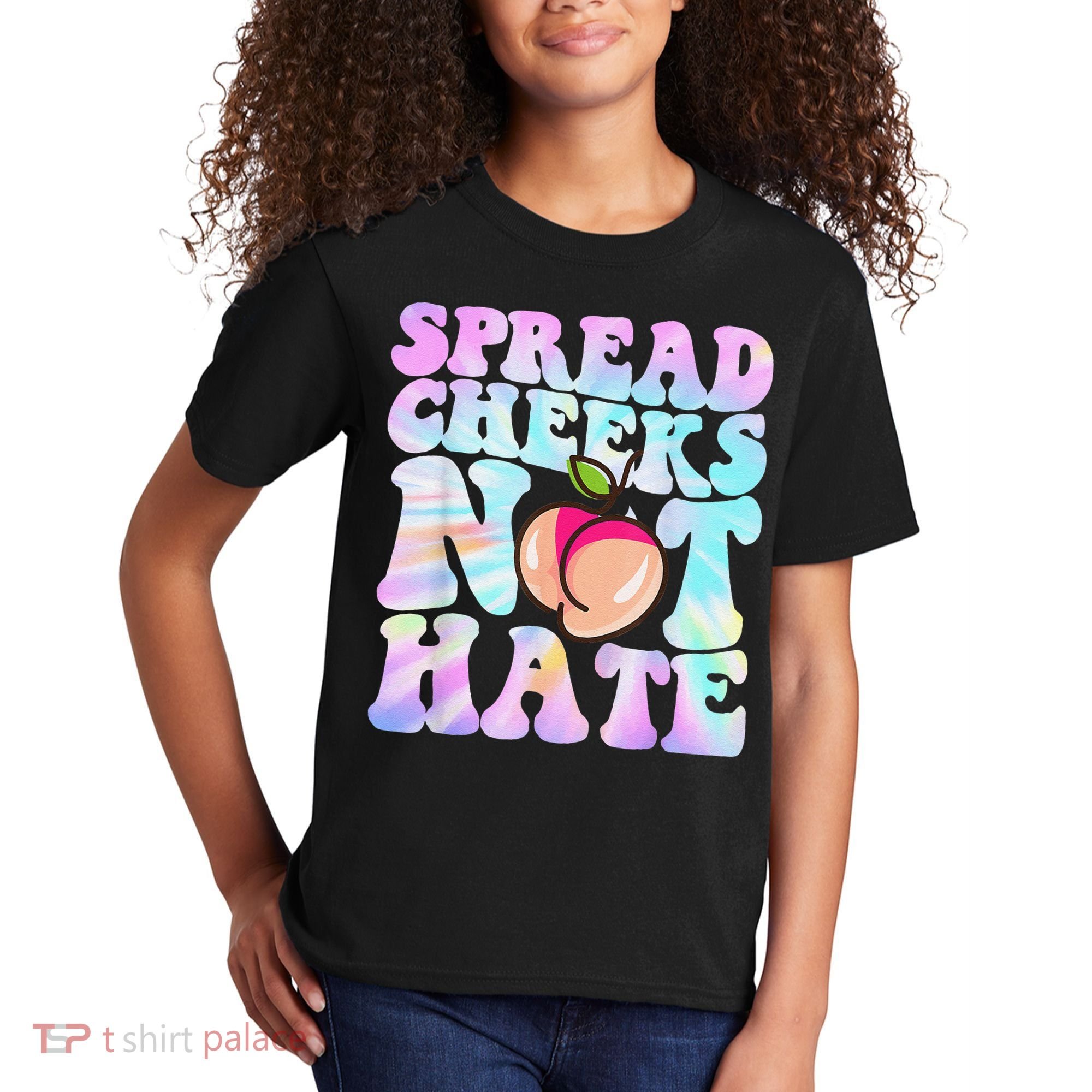 Spread Cheeks Not Hate Fitness Workout Funny Gym Kids T-Shirt