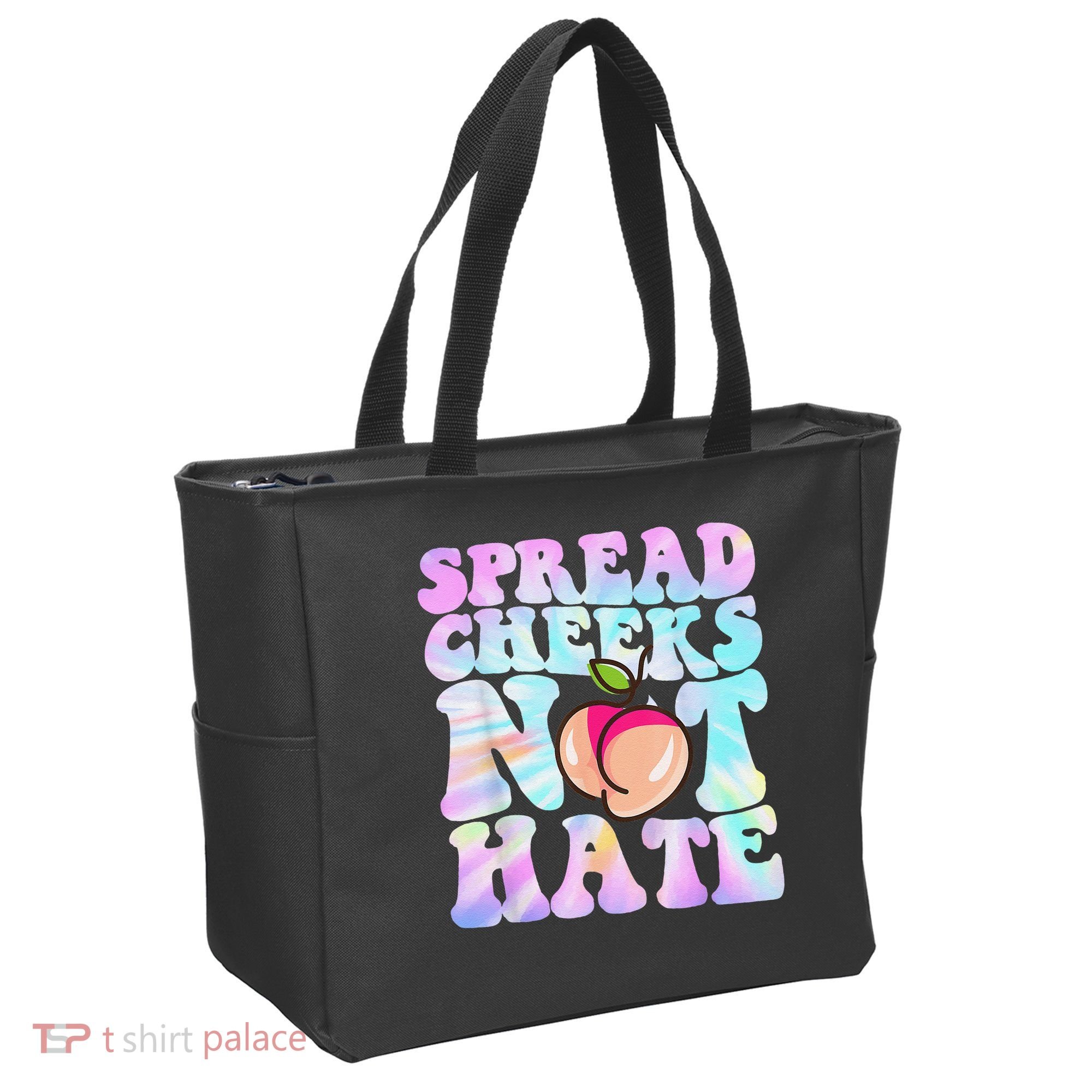 Spread Cheeks Not Hate Fitness Workout Funny Gym Tote Bag