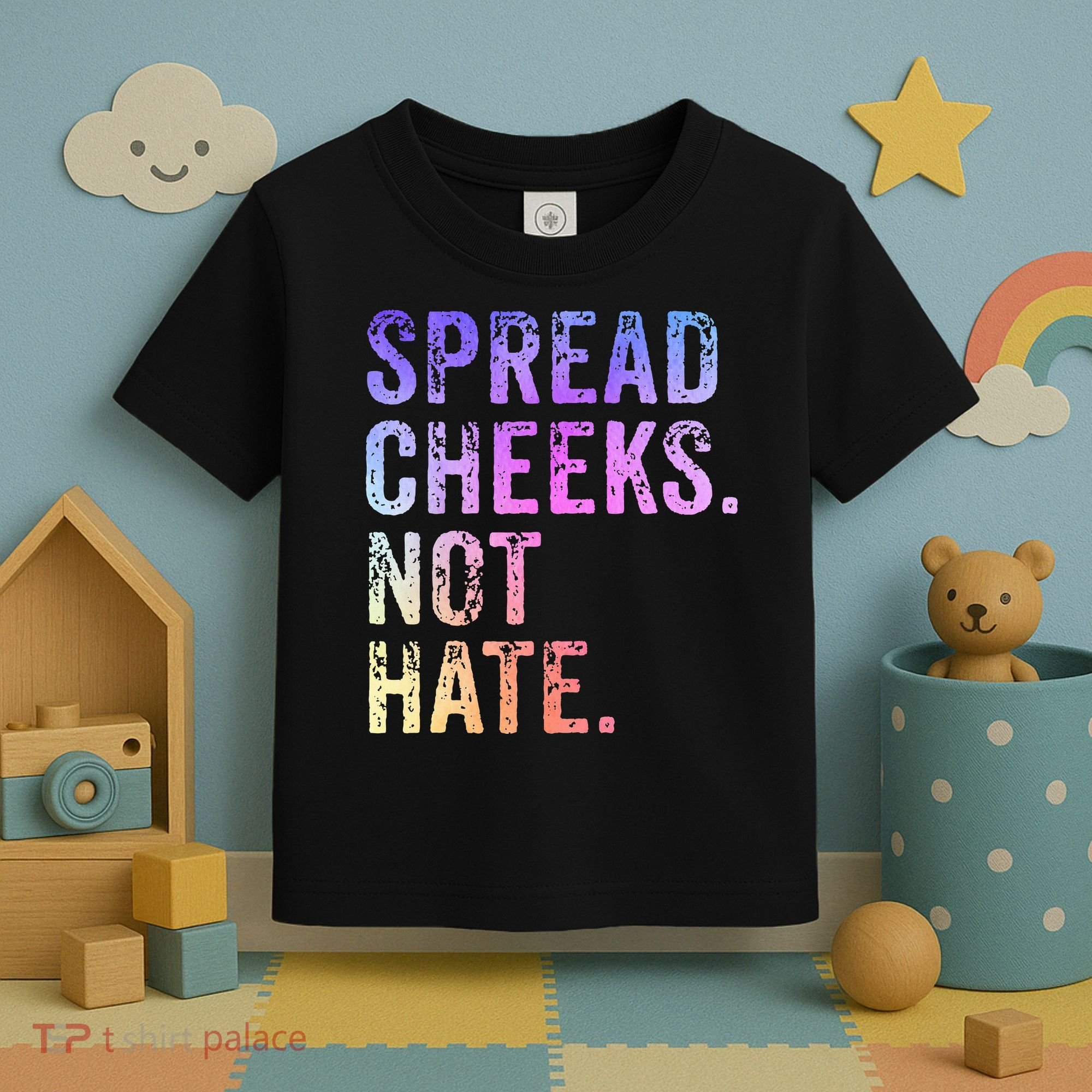 Spread Cheeks Not Hate Toddler T-Shirt