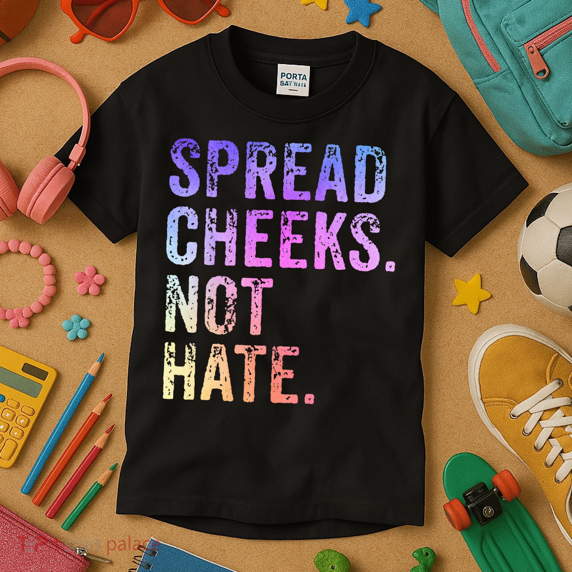 Spread Cheeks Not Hate Kids T-Shirt