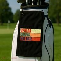 Spread Cheeks Not Hate Golf Towel thumb 2