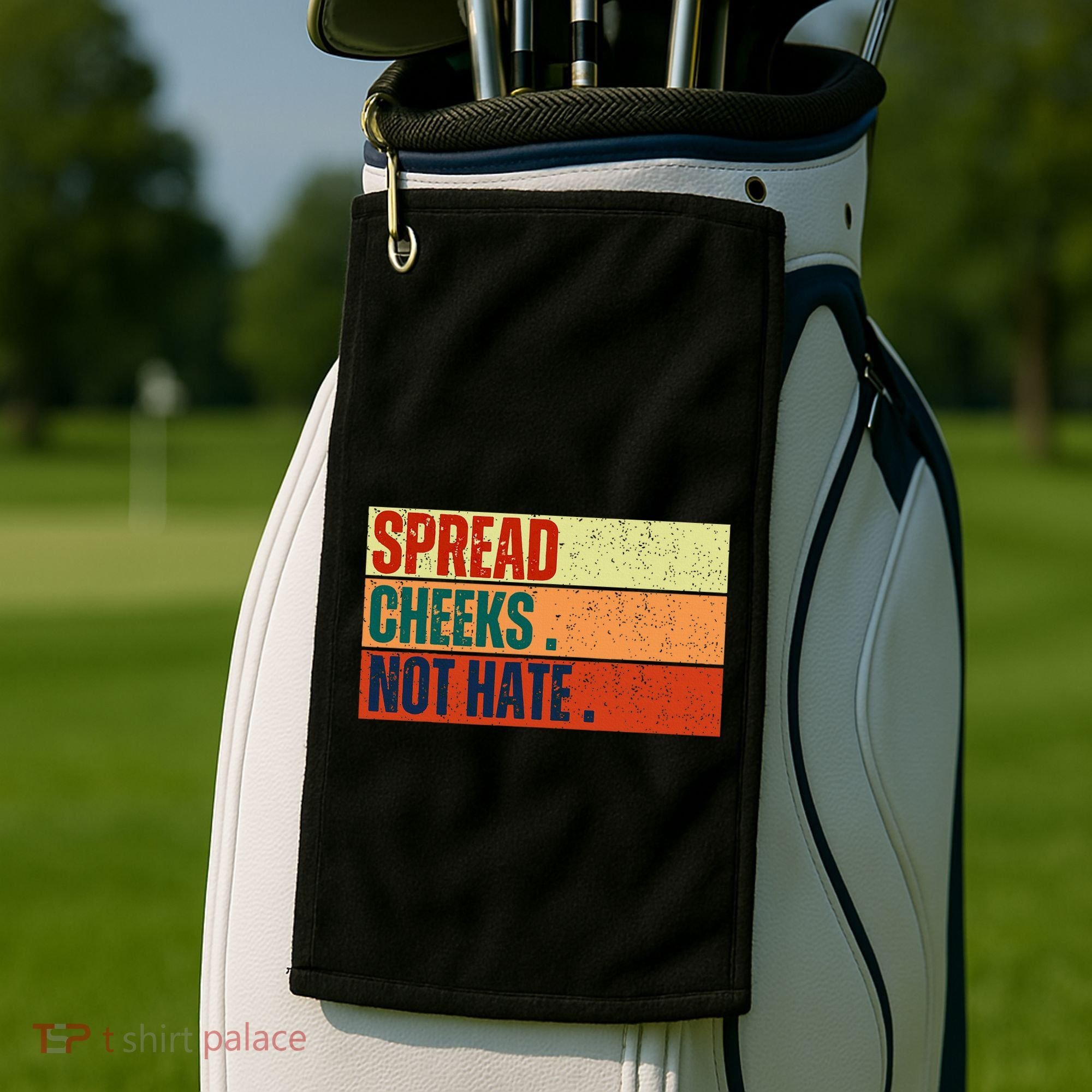 Spread Cheeks Not Hate Golf Towel