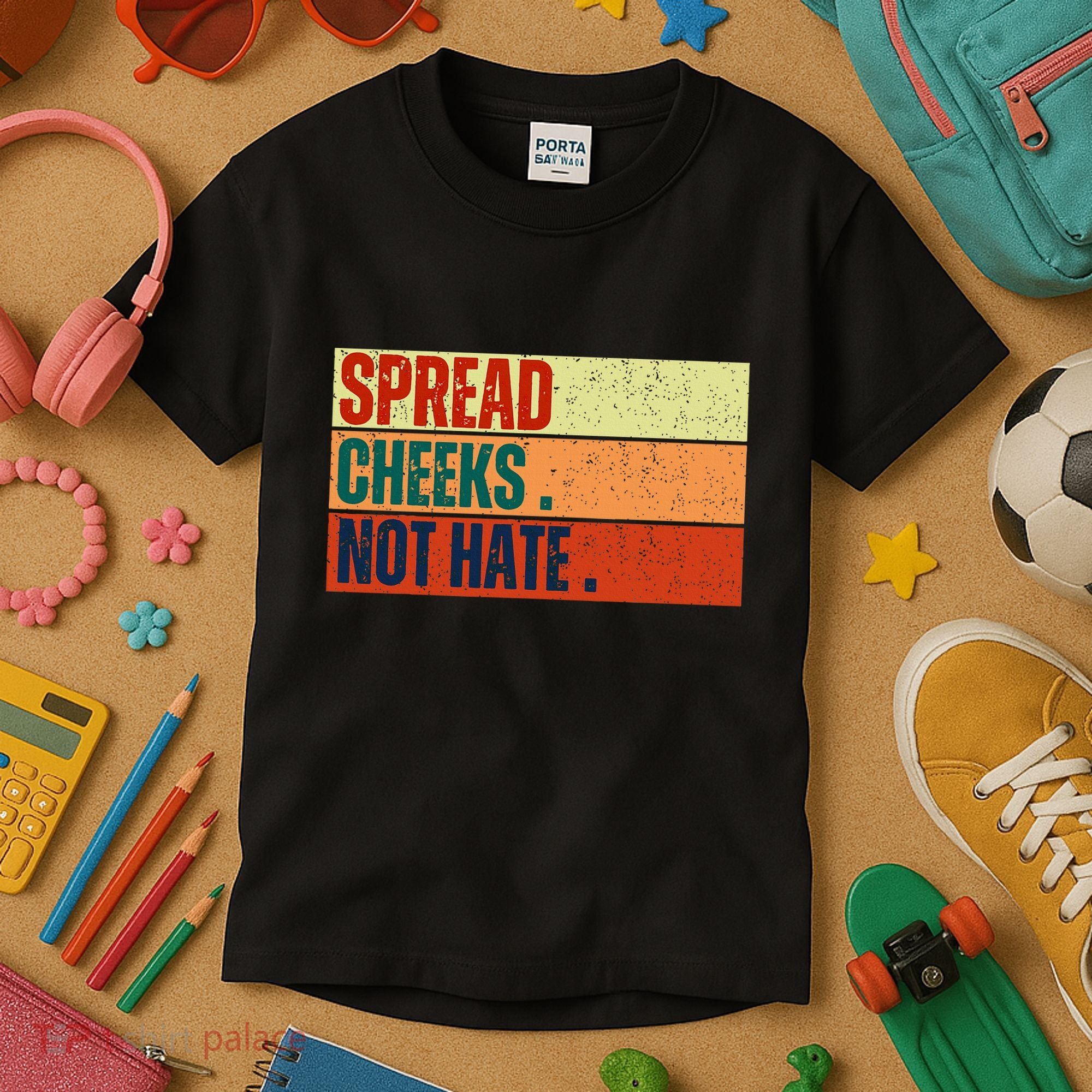 Spread Cheeks Not Hate Kids T-Shirt