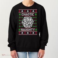 Santa Chaotic Naughty Christmas D20 Ugly Tabletop Sweater Great Gift Women's Sweatshirt thumb 0