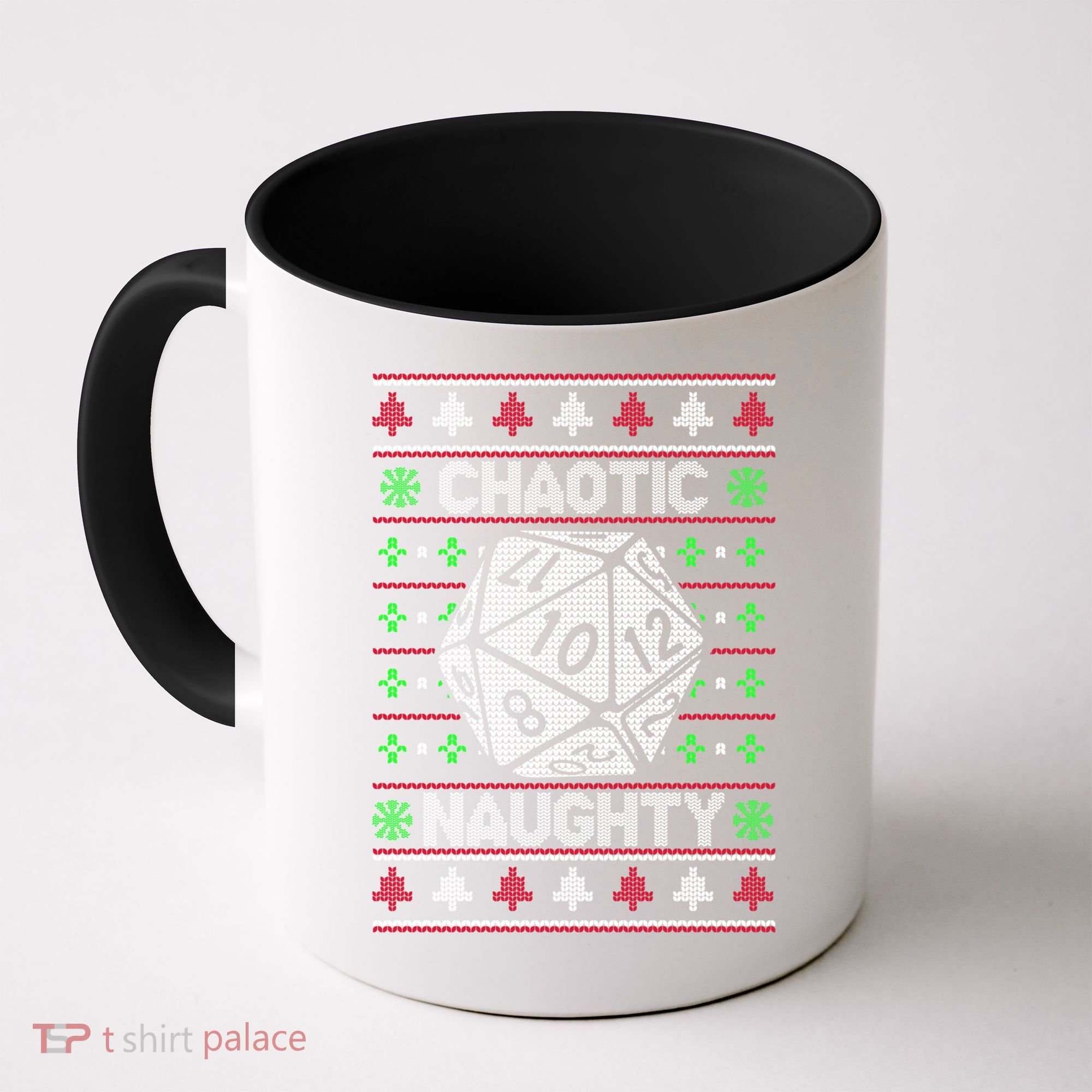 Santa Chaotic Naughty Christmas D20 Ugly Tabletop Sweater Great Gift Coffee Mug