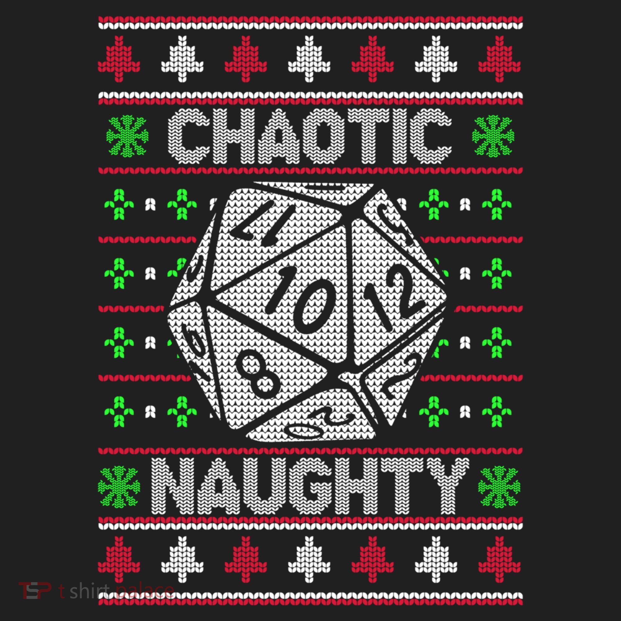 Santa Chaotic Naughty Christmas D20 Ugly Tabletop Sweater Great Gift Golf Towel