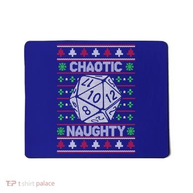 Santa Chaotic Naughty Christmas D20 Ugly Tabletop Sweater Great Gift Mousepad