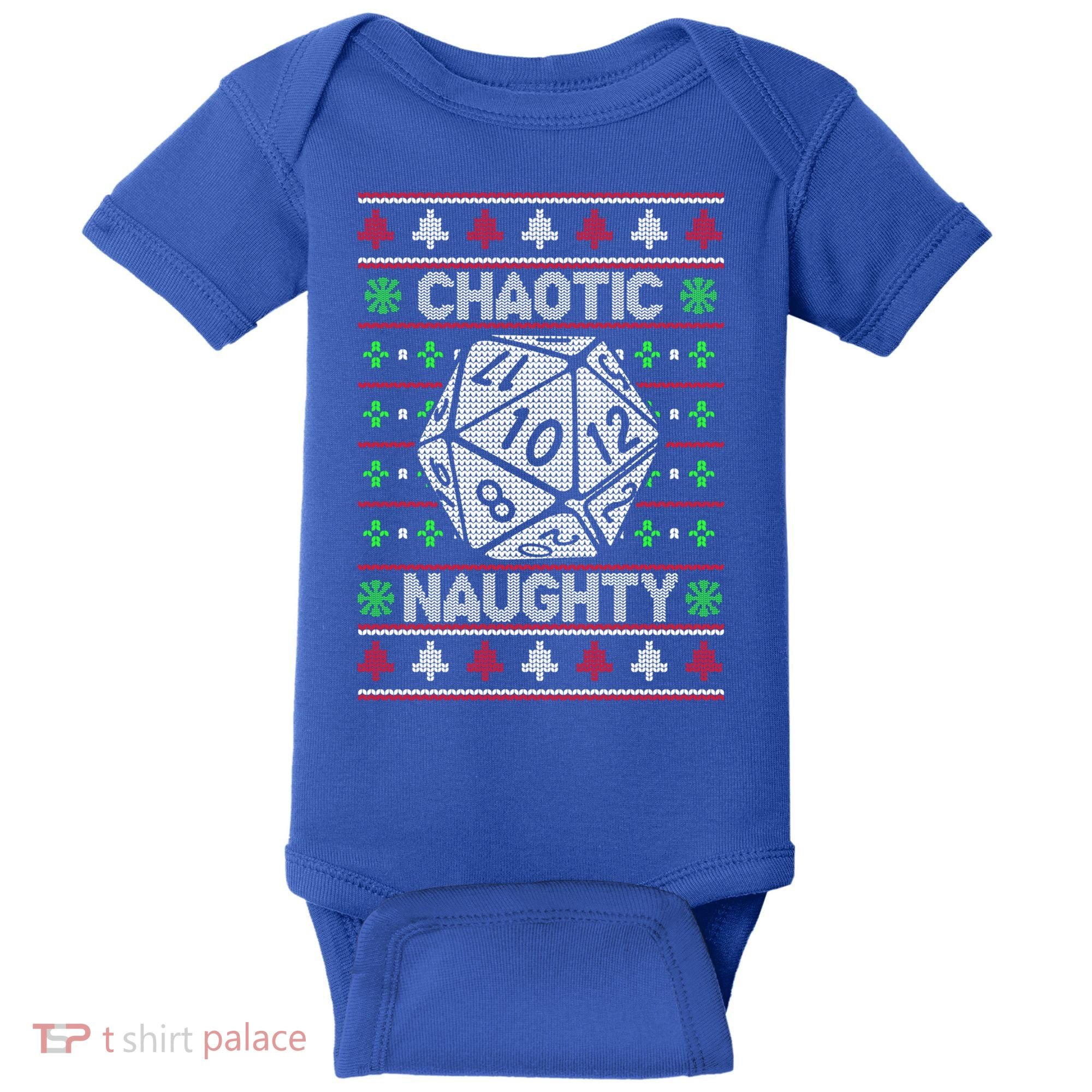 Santa Chaotic Naughty Christmas D20 Ugly Tabletop Sweater Great Gift Baby Bodysuit